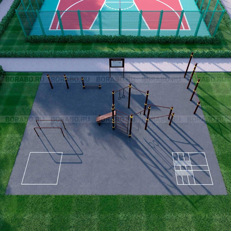 Убогая спортивная площадка