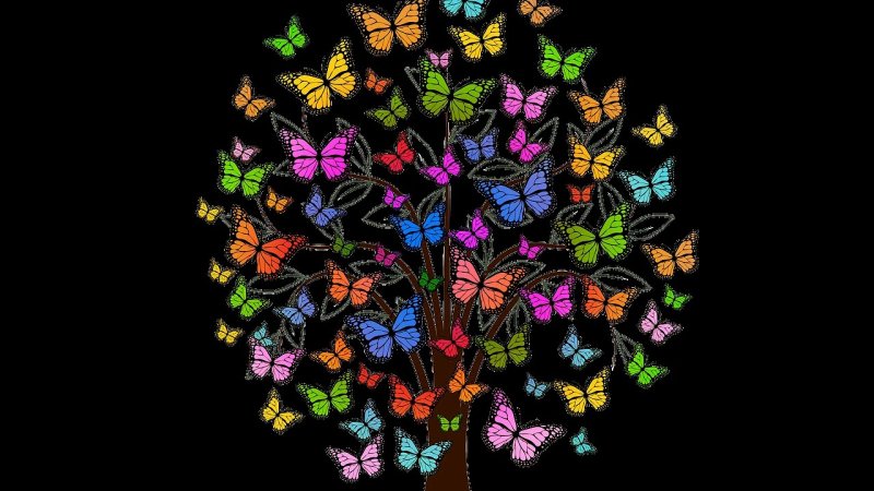 Красивый фон с бабочками