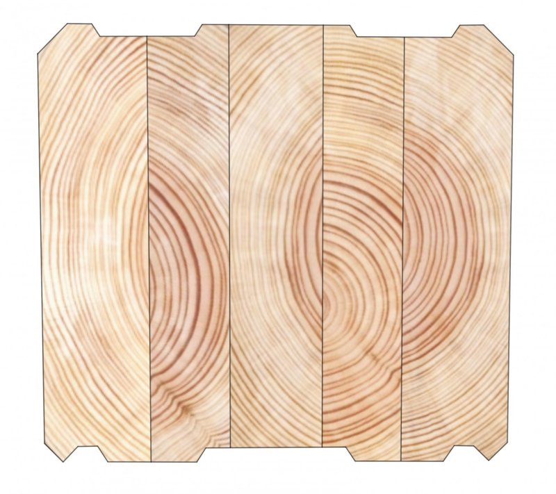 Стена клееный брус 200 мм