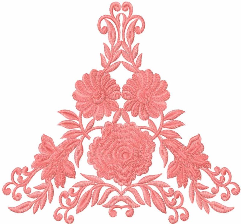 Машинная вышивка цветы