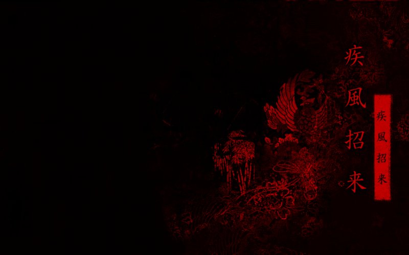 Темный фон в японском стиле
