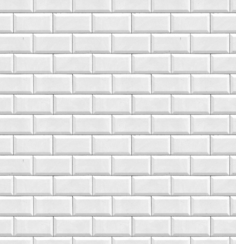 Плитка кабанчик фактура белая