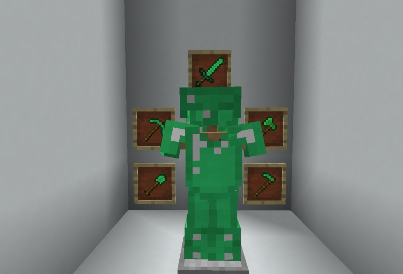 Изумрудная броня майнкрафт изумрудный