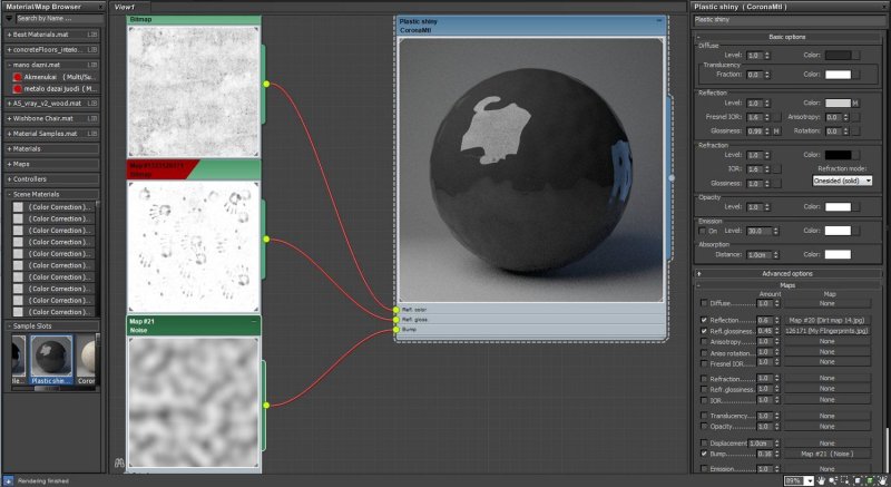 3ds Max материал стекло Corona