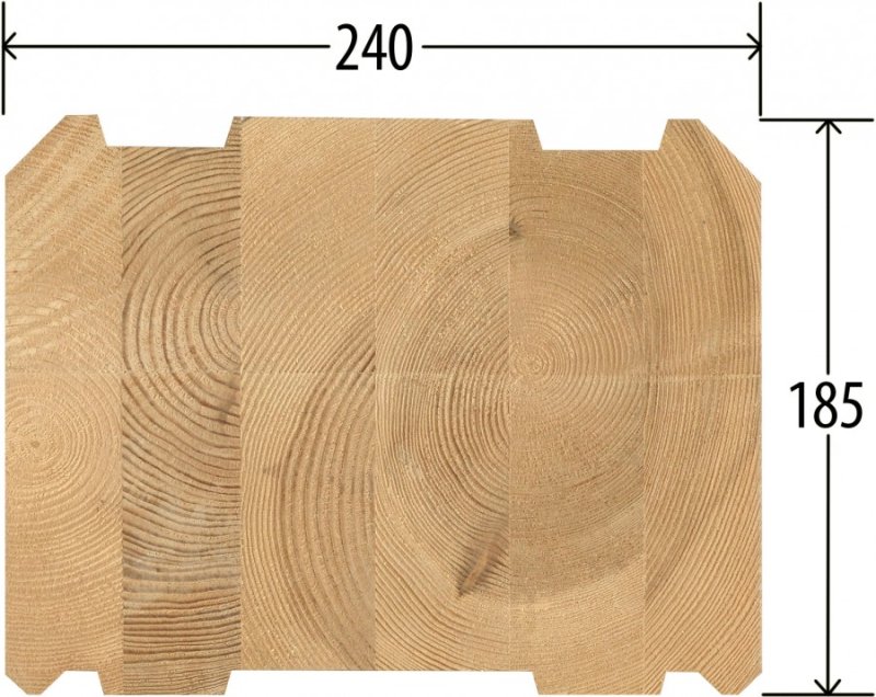 Клееный брус 185х160