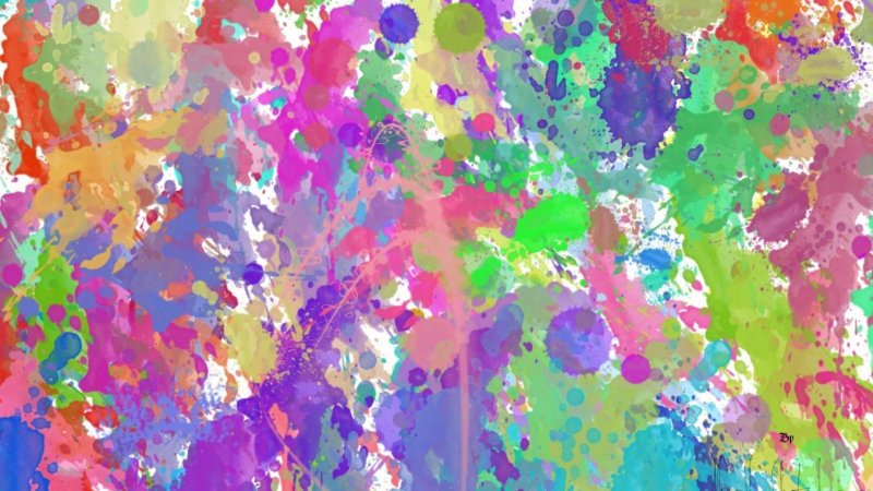 Разноцветные брызги краски