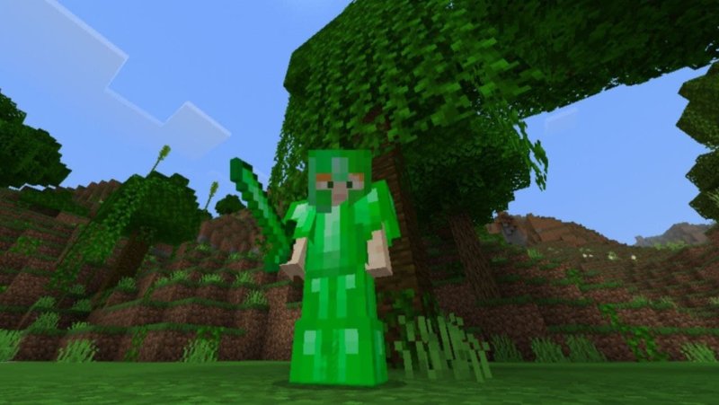 Изумрудная броня в майнкрафт