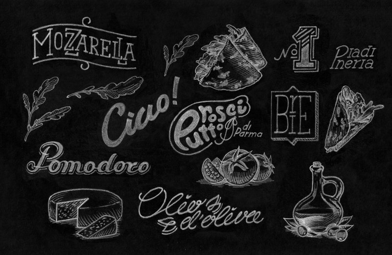 Надписи на меловой доске