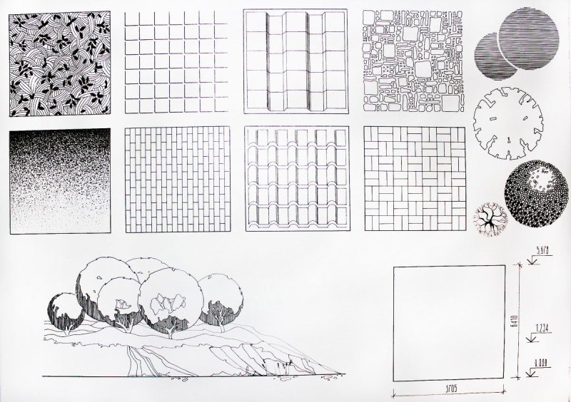 Архитектурная Графика линии штриховка