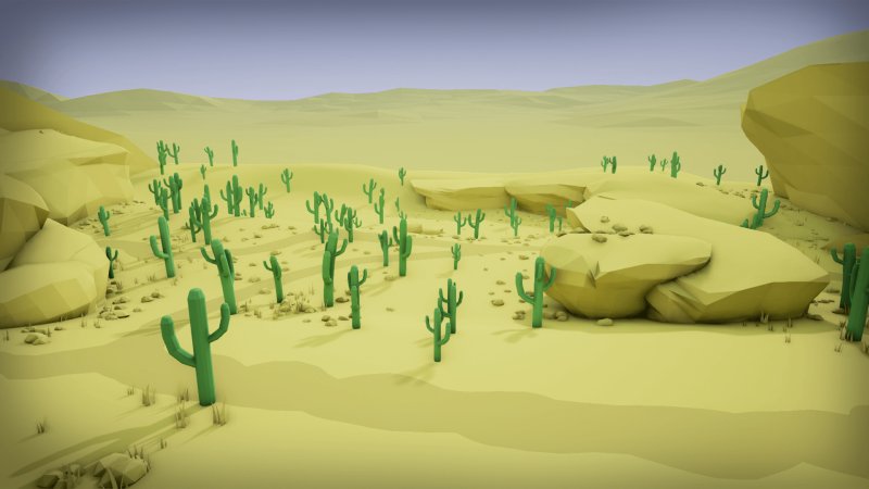 Низкополигональный пейзаж