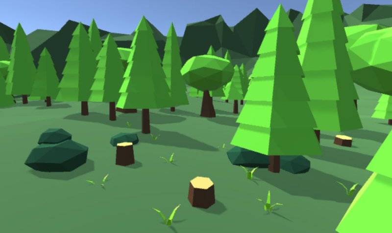 Низкополигональная трава