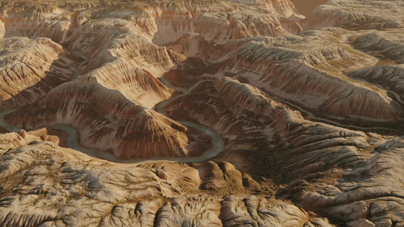 Каньон в пустыне вид сверху