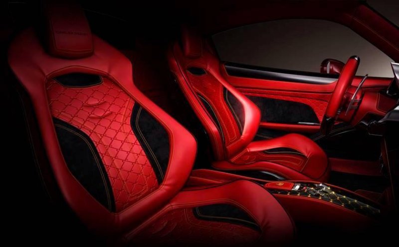 Красный салон авто