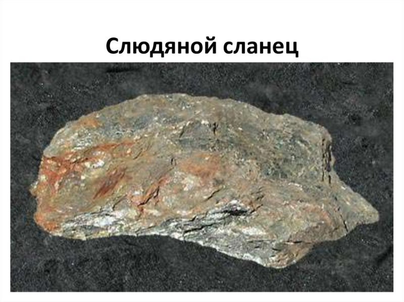 Слюдяной сланец Горная порода