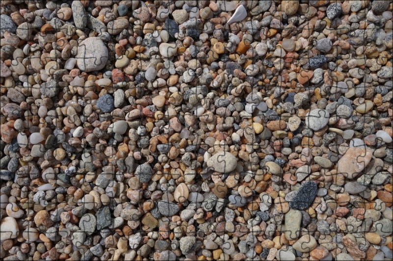 Речная галька с песком