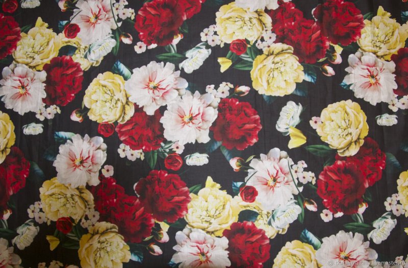 Ткань Дольче Габбана розы