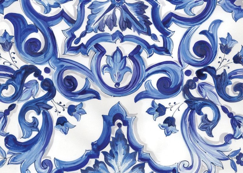 Орнаментальная стилистика Гжель