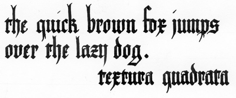 Текст готическим шрифтом