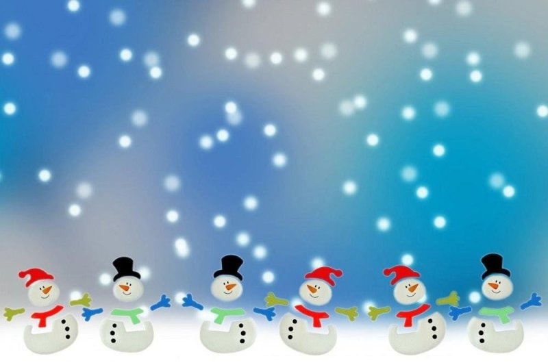 Снеговик фон