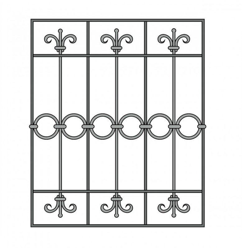 Решетка из кованных элементов
