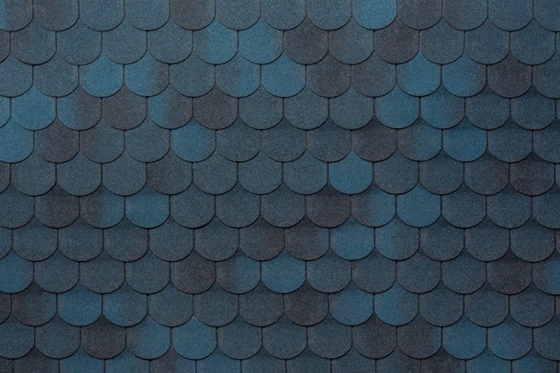 Гибкая черепица антик синяя