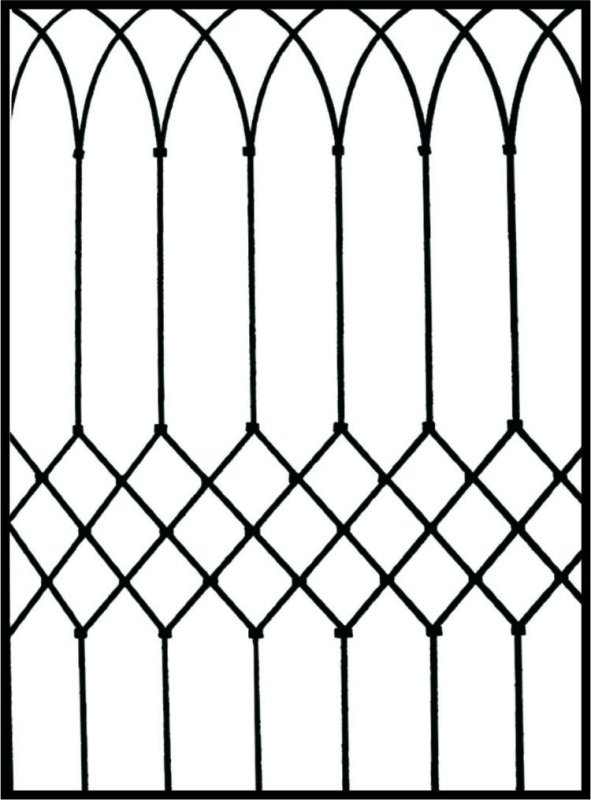 Монастырская решетка холодная ковка