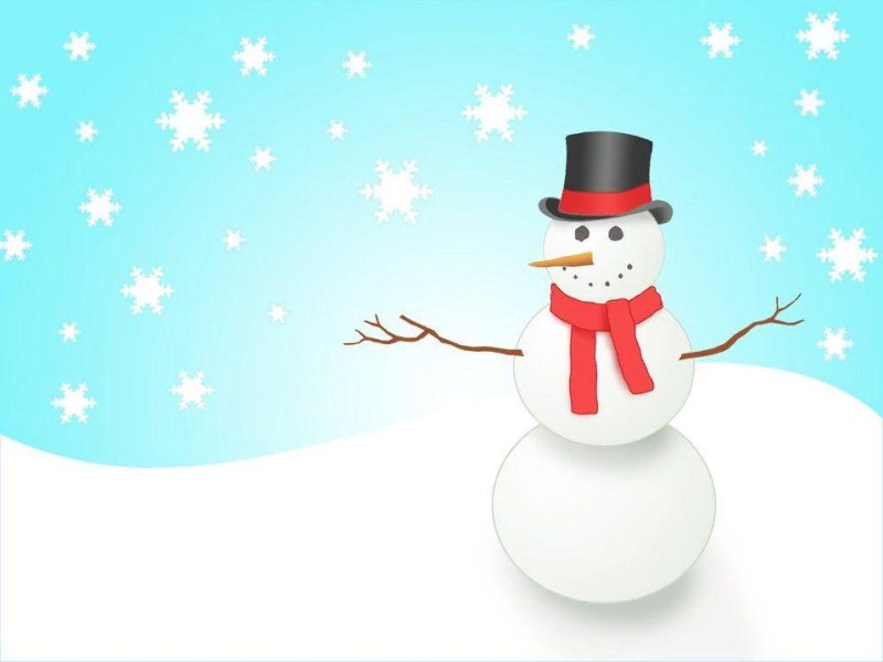 Снеговик рисунок