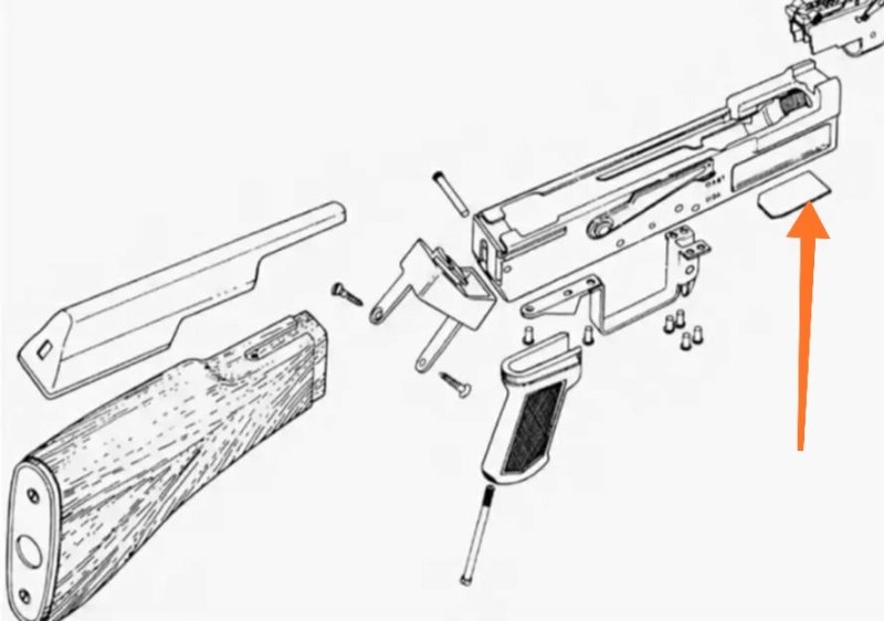 Автомат Калашникова АК-74 чертеж