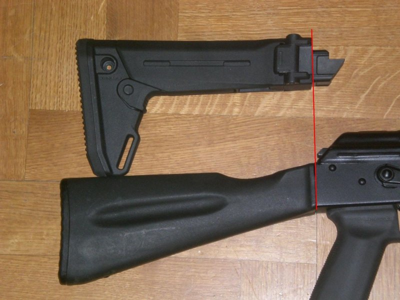 Телескопический складной приклад АК-Эво