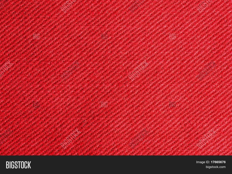 Красная джинса ткань