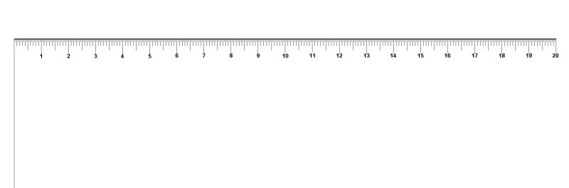 Шкала линейки 100см. Вектор