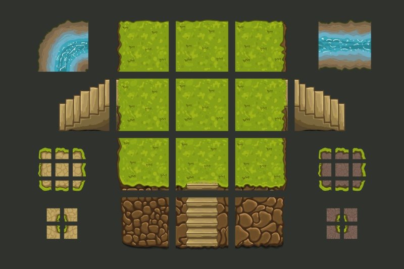 Tileset трава 2в