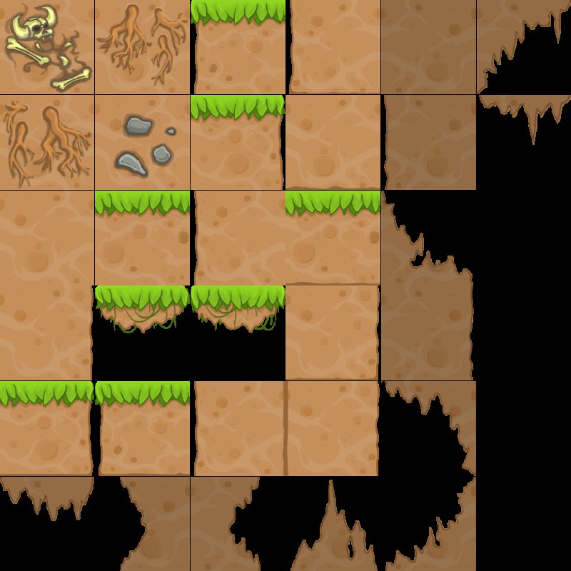 Блок земли для Construct 3