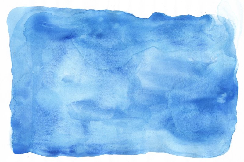 Акварель голубой
