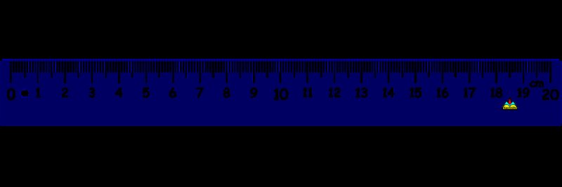 Линейка 20 см вектор