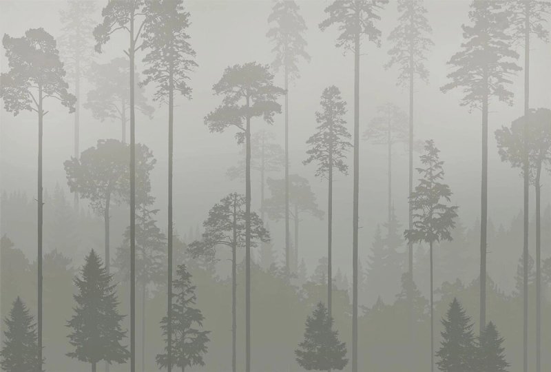 Фреска туманный лес Аффреско