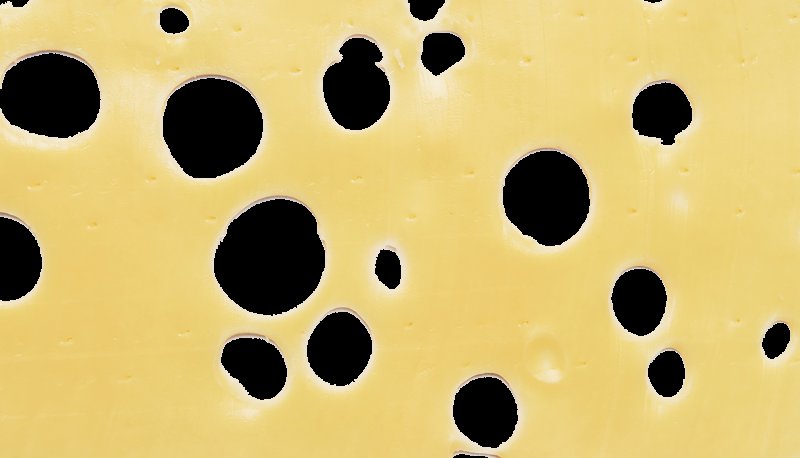 Фактура сыра с дырками