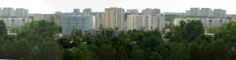 Панорама города из окна