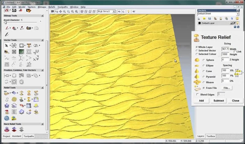 ARTCAM 3d панели