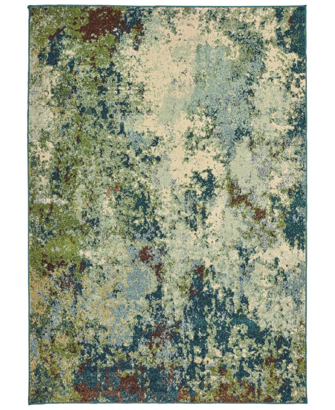 Ковер зеленый абстракция