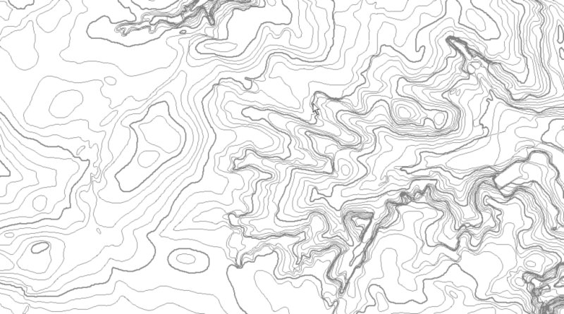 Изолинии рельефа вектор