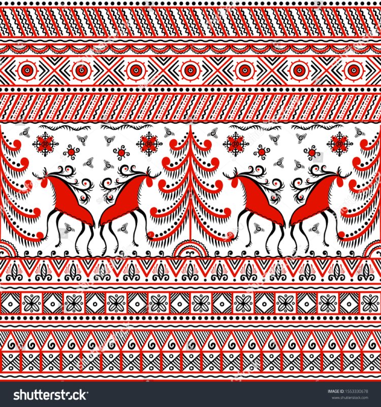 Мезенская роспись орнаменты и узоры