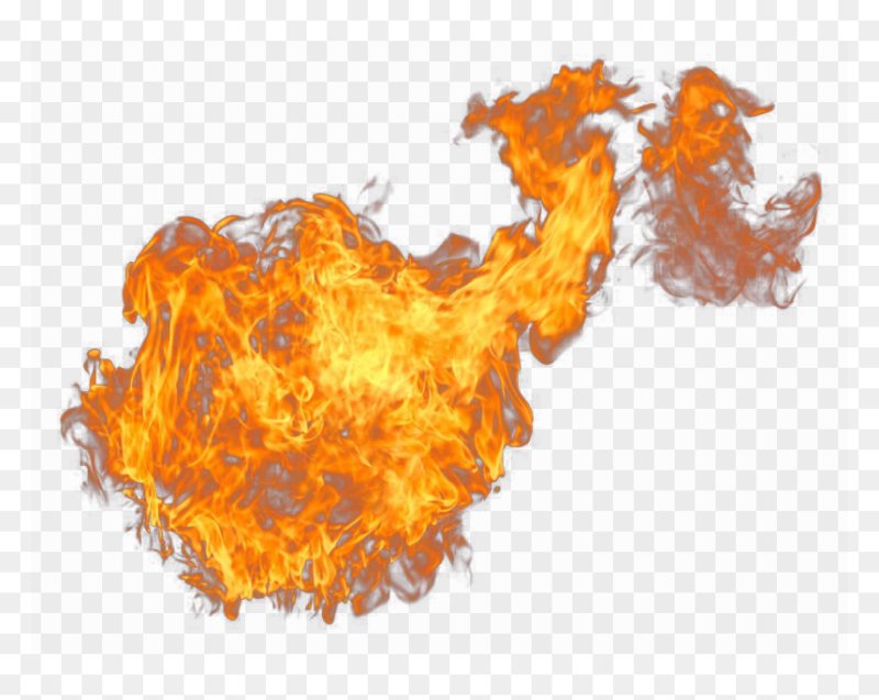 Огонь на прозрачном фоне