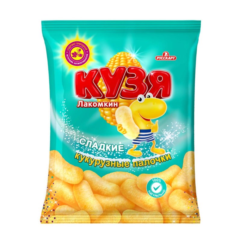 Кукурузные палочки Кузя Лакомкин сладкие 140 г
