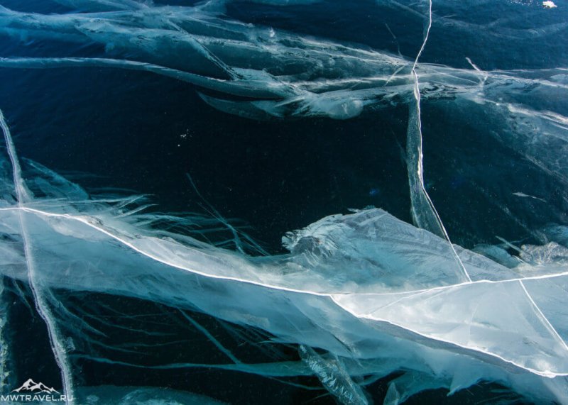 Озеро Байкал прозрачный лед