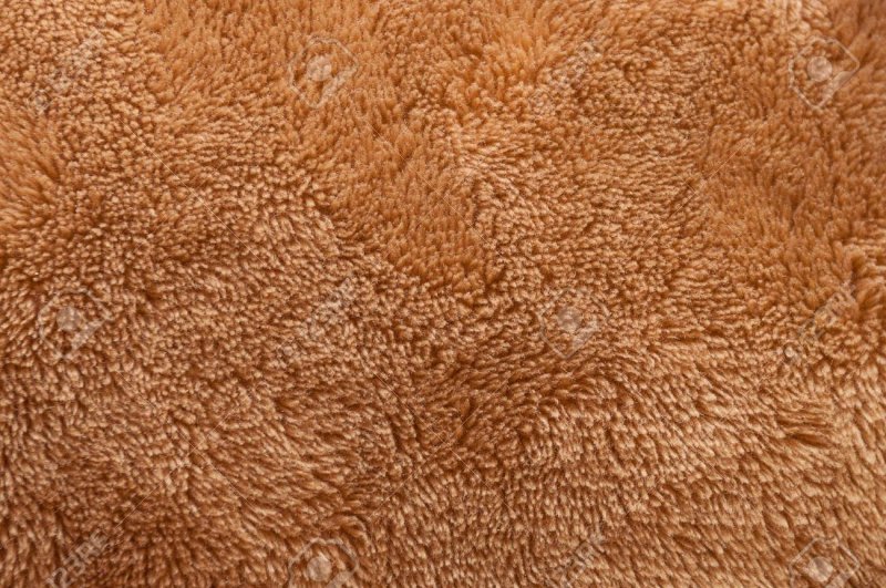 Коричневый плюш ткань