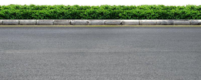 Асфальт с бордюром