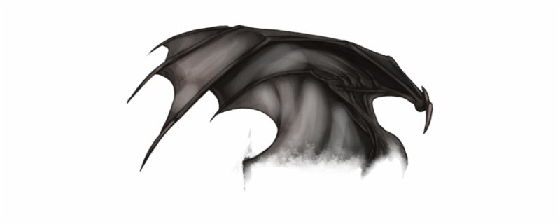 Крылья дракона сбоку