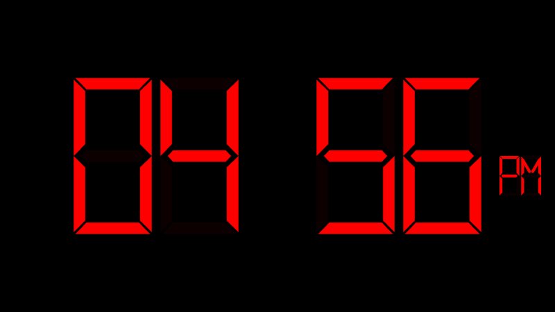 Заставка часы цифровые