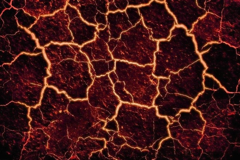 Магма лава трещины щели